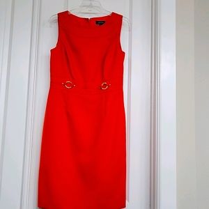 Tahari Orange Sheath Dress